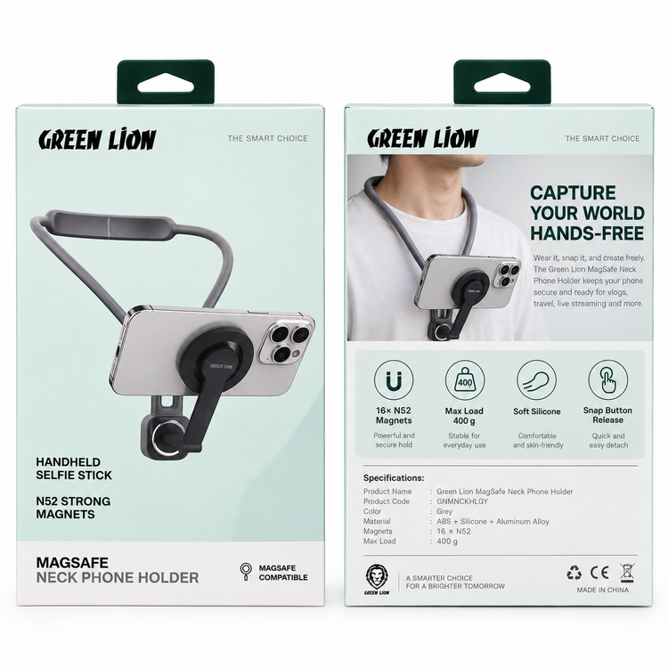 هولدر گردنی مگسیف گرین لاین مدل MagSafe Neck Phone Holder کد GNMGNCKHLGY